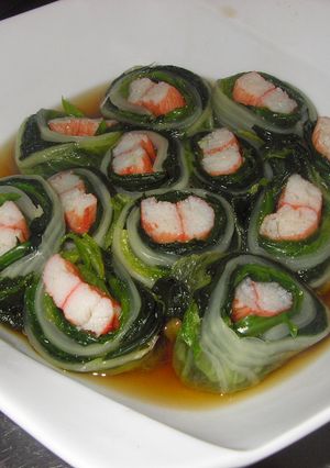 香り箱とほうれん草の和風白菜ロール煮-レシピのメイン写真