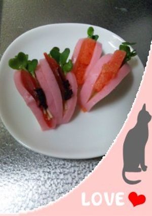 お弁当やおつまみに♪カラフルかまぼこ-レシピのメイン写真