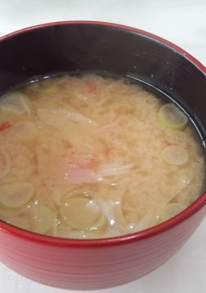 かにかまのお味噌汁♪-レシピのメイン写真