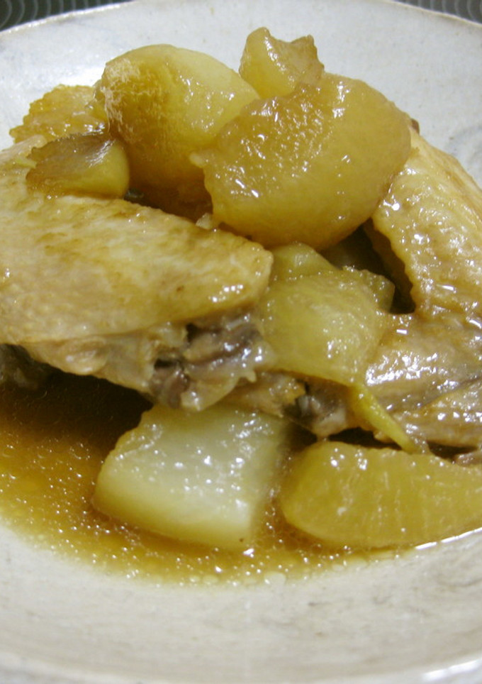 白だしで☆手羽先と大根のてり煮-レシピのメイン写真