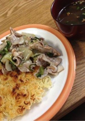 あんかけ焼きラーメン 中華丼リメイク-レシピのメイン写真