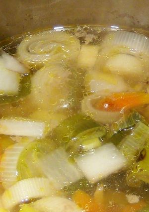 長ネギと根菜のスープ-レシピのメイン写真