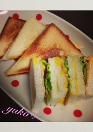 カレーホットサンド＆玉子焼きサンド♪-レシピのメイン写真