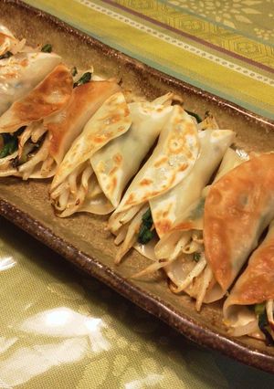 もやしと菊菜の焼きぎょうざ-レシピのメイン写真