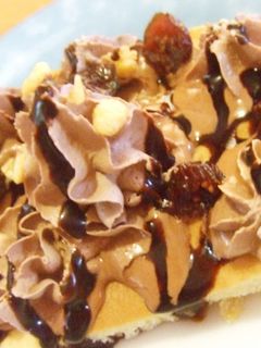 簡単♪チョコ&クランベリーホットケーキ-レシピのメイン写真