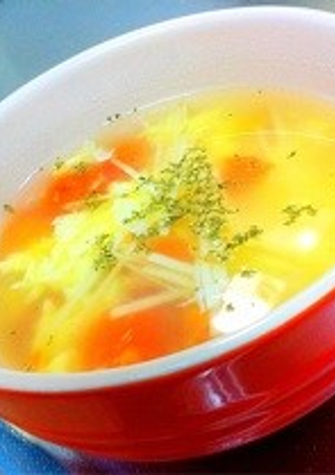 生姜で元気♪生姜とトマトと卵のスープ-レシピのメイン写真