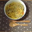 豚汁でカレーパスタ