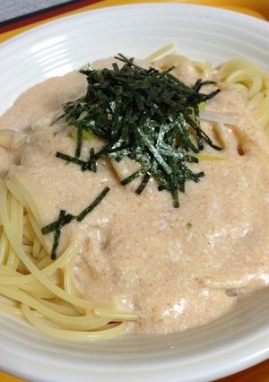 豆腐とたらこのクリームスパゲッティ-レシピのメイン写真