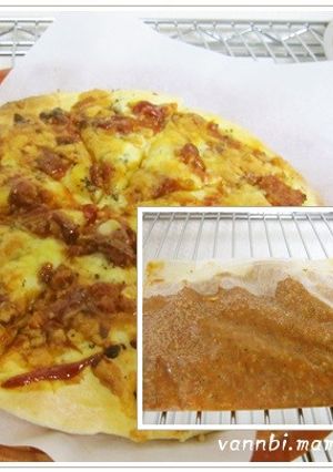 ミートソースでピザ-レシピのメイン写真