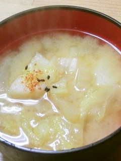 白菜と長芋のホクホク味噌汁-レシピのメイン写真