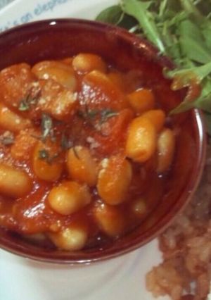 パンチェッタと水煮豆のトマト煮込み♪♪♪-レシピのメイン写真