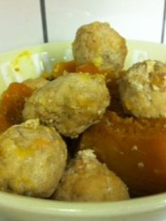 つくねとかぼちゃの煮物-レシピのメイン写真