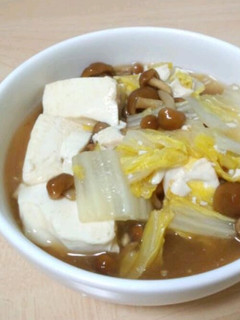 簡単!豆腐となめこと白菜煮-レシピのメイン写真