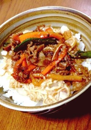 ズボラ男の和風ビビンバ丼-レシピのメイン写真