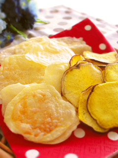 レンジで簡単♡揚げないポテトチップス-レシピのメイン写真