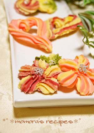 華やか簡単♡絞り出しクッキー桜・ハート-レシピのメイン写真