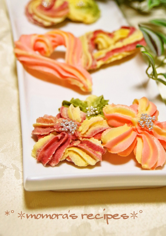 華やか簡単♡絞り出しクッキー桜・ハート-レシピのメイン写真