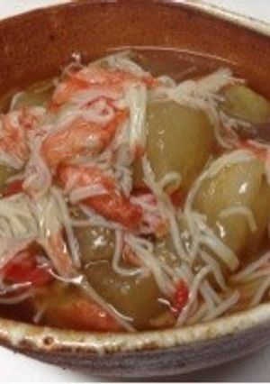 スギヨ香り箱 冬瓜のカニカマ和風あんかけ-レシピのメイン写真