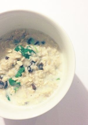 ベビーケールの朝食オートミール-レシピのメイン写真