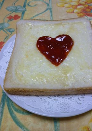 松潤へ　蜂蜜ケチャはどお？　なトースト-レシピのメイン写真