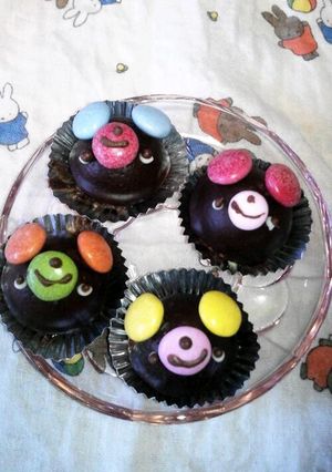 バレンタインにくまのチョコカステラ-レシピのメイン写真