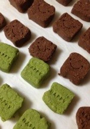抹茶とココアのおからクッキー-レシピのメイン写真