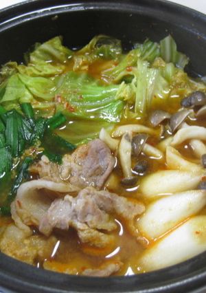 豚肉とキャベツのみそ鍋(1人用)-レシピのメイン写真