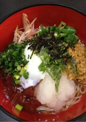漬けマグロでぶっかけそうめん！-レシピのメイン写真