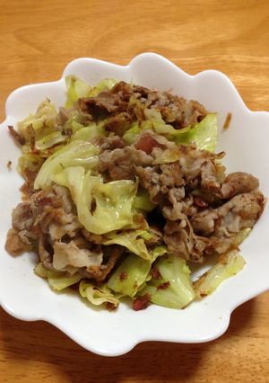 簡単豚肉の梅風味炒め-レシピのメイン写真