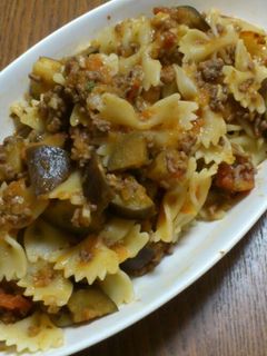 ナスのミートソースパスタ-レシピのメイン写真