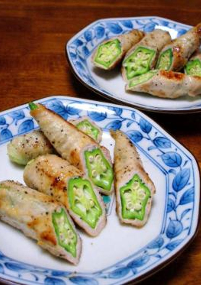 オクラの豚肉巻き炒め-レシピのメイン写真