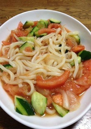 冷凍うどんのでうどんサラダ!!!-レシピのメイン写真