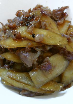 お弁当に!「牛蒡と牛コマ肉の甘辛煮」-レシピのメイン写真