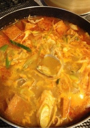 簡単★旨くて辛いやみつき豆腐チゲスープ-レシピのメイン写真