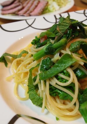 【春待ち】梅と菜花のさっぱり和風パスタ-レシピのメイン写真