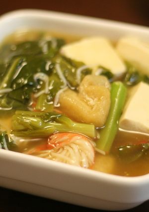 香り箱と菜の花の豆腐あんかけ-レシピのメイン写真