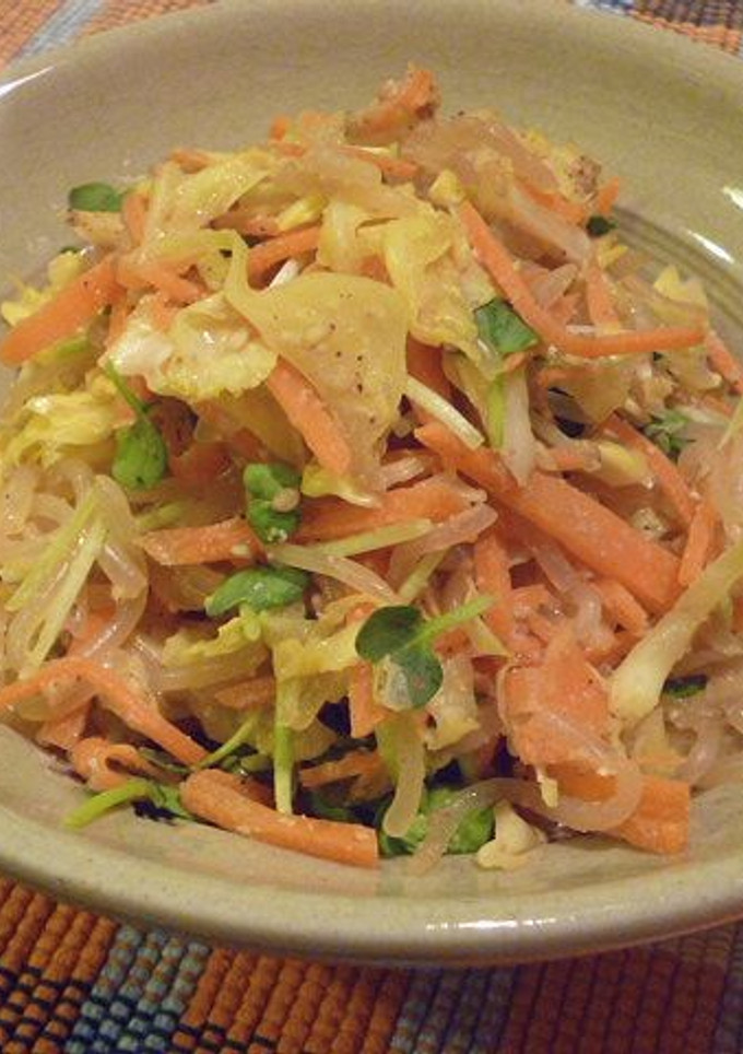 ヘルシー♪しらたきと野菜のごま和え♪-レシピのメイン写真