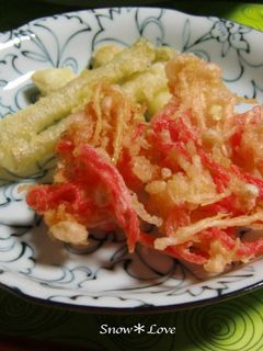 二度美味しい♡紅生姜とエノキ茸の天ぷら-レシピのメイン写真