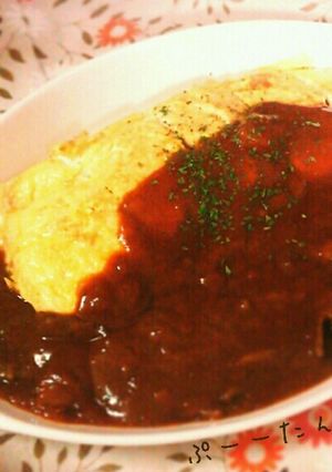 二日目のハヤシ救済！贅沢オムレツに変身★-レシピのメイン写真