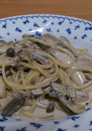 ポルチーニとキノコたっぷりクリームパスタ-レシピのメイン写真