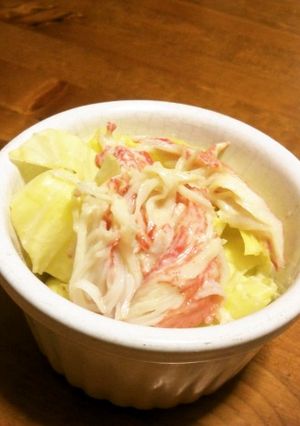 ズボラ☆かにかまとキャベツのチン♪-レシピのメイン写真