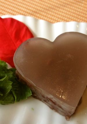 和菓子でバレンタインも♪ハートようかん！-レシピのメイン写真