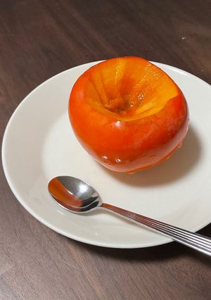皮を向かなくていい柿をまるまる食べる方法-レシピのメイン写真