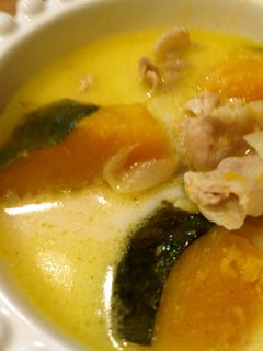 かぼちゃと豚肉ミルク煮-レシピのメイン写真