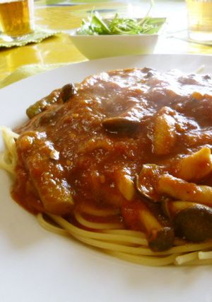 ☆トマトカレーパスタアスパラしめじ入り☆-レシピのメイン写真