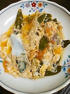 きぬさやとえのきの玉子とじ-レシピのメイン写真