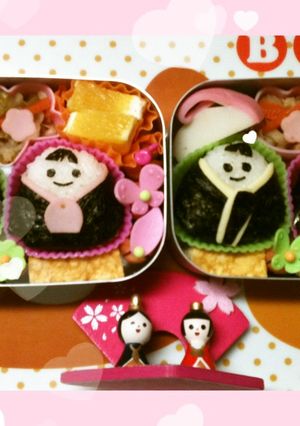 キャラ弁　ひな祭り-レシピのメイン写真