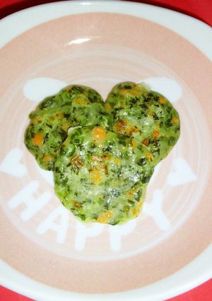 お野菜とワカメのチヂミ☆てづかみ離乳食に-レシピのメイン写真