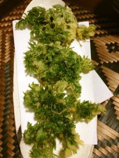 人参の葉っぱのかき揚げ(天ぷら)-レシピのメイン写真