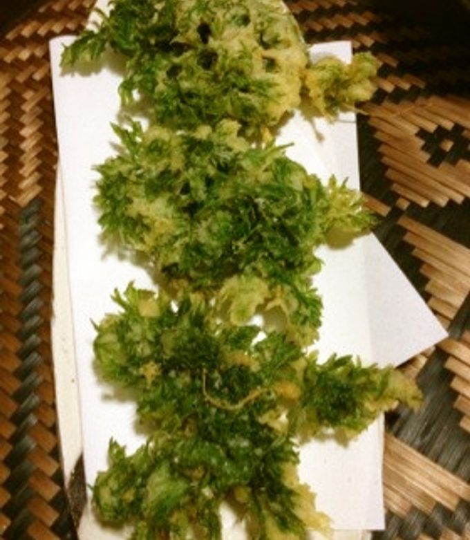 人参の葉っぱのかき揚げ（天ぷら） by miharun327 【クックパッド